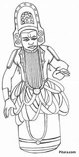 Kathakali Dancer Coloring Pages Dancing Styles Kids Pitara sketch template