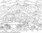 Coloring Landscape Pages Kids Georgia Keeffe Adults Drawing Scenery Colour Happy Lesson Landscapes Inspired Easy Printable History Getdrawings Family Fun sketch template