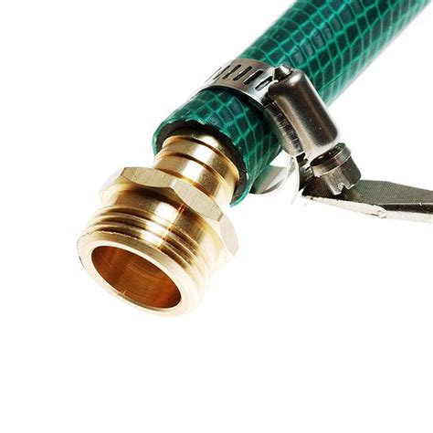 5 8 Inch Brass Color Garden Hose Repair Mender Male Connector W