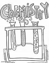 Chemistry Cover Coloring Pages Binder Science Title Book Covers School Subject Classroom Project Front Kids Printable Drawing Notebook Clipart Classroomdoodles sketch template
