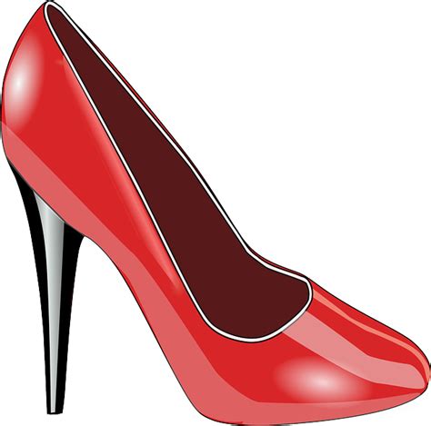 shoes red ladies royalty  vector graphic pixabay