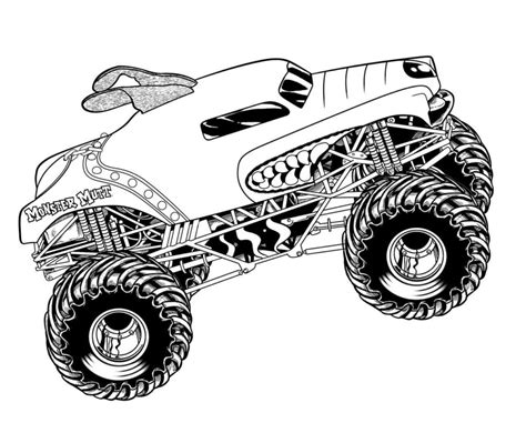 disegni  monster truck da colorare stampa gratuitamente