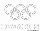 Olympic Rings Coloring Logo Pages Printable Drawing Print Sheet Getdrawings sketch template