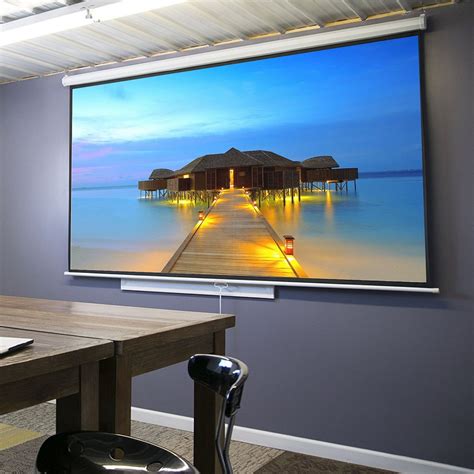 zeny  diagonal  projection projector screen hd manual pull  home theater walmart