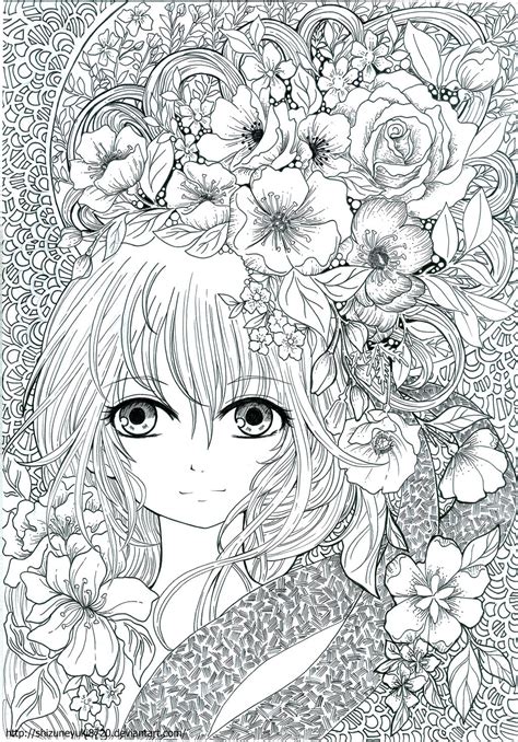 adult coloring book floral fantasy page   shizuneyuki