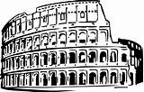 Colosseum Coloring Getcolorings Clip Color sketch template