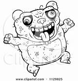Panda Ugly Jumping Cartoon Coloring Outlined Clipart Cory Thoman Vector 2021 sketch template