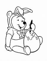 Coloring Pooh Winnie Pages Easter Disney Rocks Cute sketch template