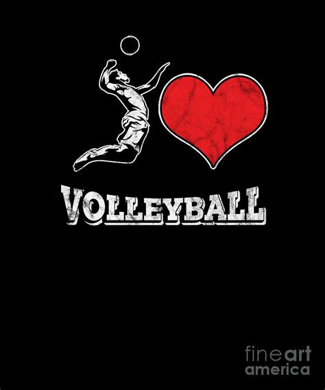 i love volleyball sports team player coach girls women spiker ball game