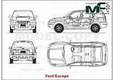 Ford Escape Drawing 2d Blueprints Copy Model Drawings Dxf sketch template