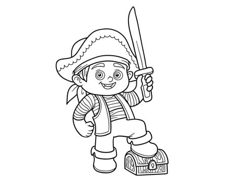 pirate boy coloring page coloringcrewcom
