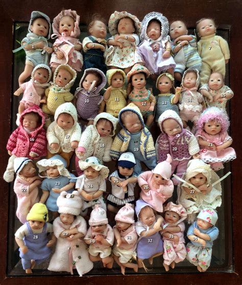 lot   retired  ashton drake mini baby dolls heavenly handfuls baby dolls realistic