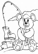 Coloring Pages Rod Fishing sketch template