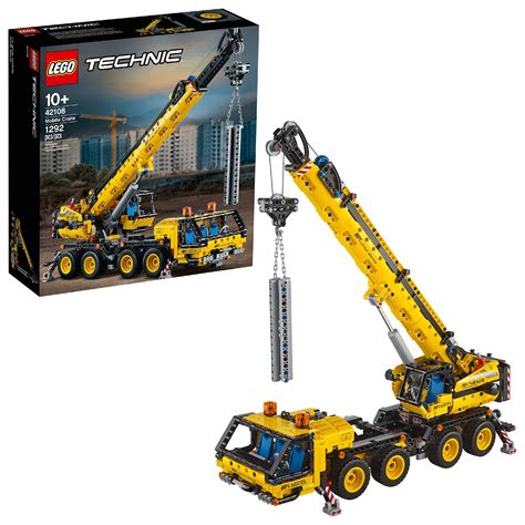 lego technic mobile crane  construction toy building kit  pieces walmartcom