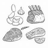 Meat sketch template