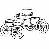 Coloring Car Old Carriage Ancient Kids sketch template