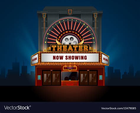 theater cinema building royalty  vector image