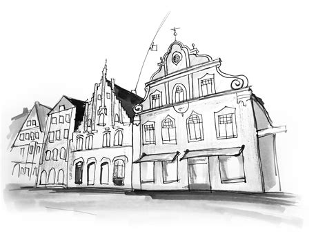 skizzen einer stadt illustrationen briefing designenlassende