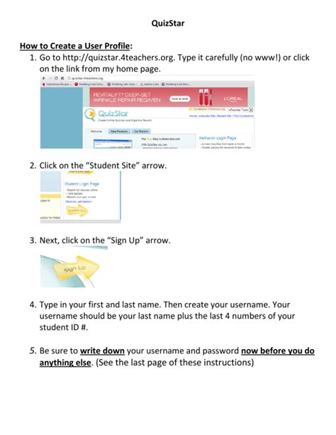 page   instructions