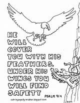 Coloring Psalm Pages Printable 91 Kids Bible Verse He Job Color Colouring Sheets Will Cover Scripture Nut Book Sunday Adron sketch template