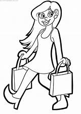 Shopping Coloring Pages Printable Books sketch template