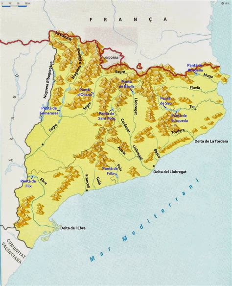 medi  cicle superior mapa de rius de catalunya
