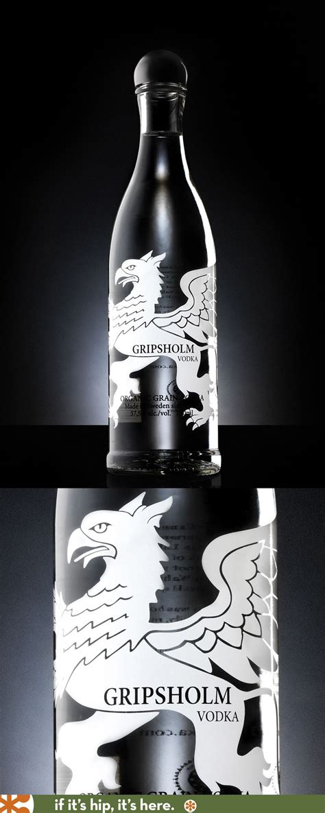 sweden s gripsholm vodka with a griffen on the bottle