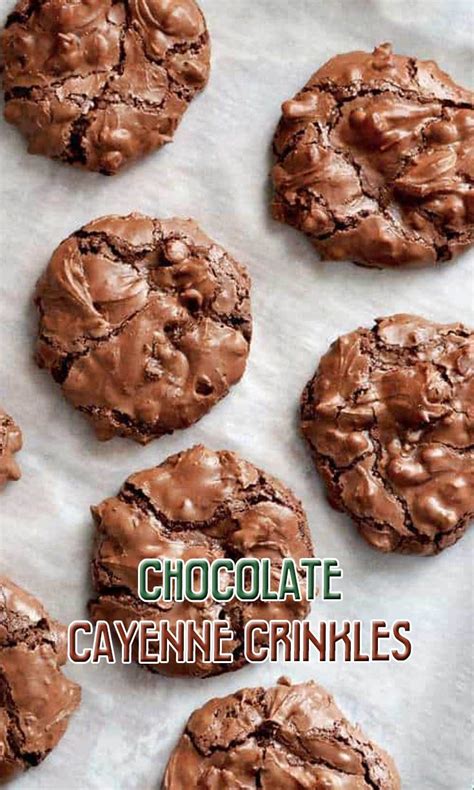 chocolate cayenne crinkles recipe chocolate craving desserts