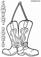 Cowboy Boots Coloring Pages Colorings sketch template