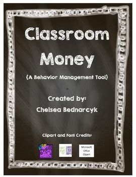 printable classroom money template  chelsea gentry tpt