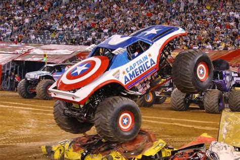 Captain America Monster Car Monster Trucks Rc Trucks Hot Wheels Hot
