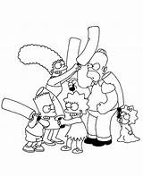 Simpson Bart Gangster Simpsons sketch template