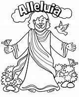 Coloring Jesus Easter Kids Pages Christ Alleluia Reborn Topcoloringpages Print sketch template