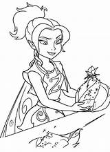 Coloring Pages Fairy Tinkerbell Pirate Visit sketch template