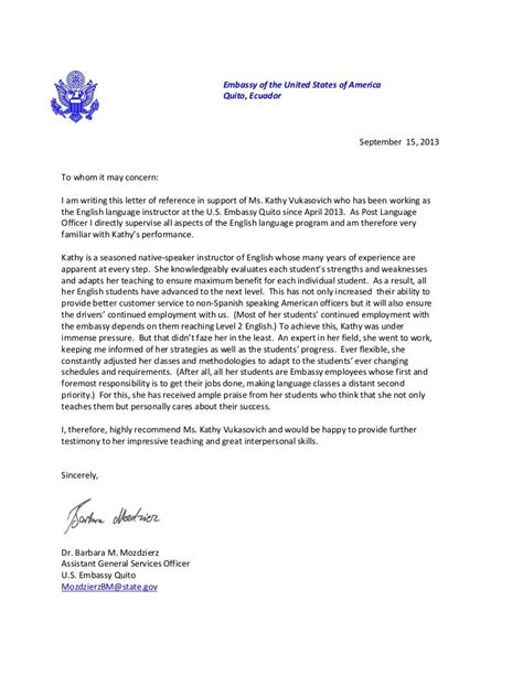 embassy letter  referral