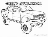 Coloring Truck Pages Chevy Trucks Printable Boys Avalanche Sheets Kids Ram Cars Print Chevrolet Color Dodge Camaro Site Sheet Colouring sketch template