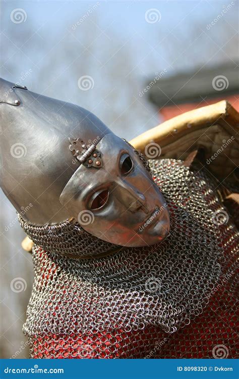 knight face stock photo image  reconstruction shield
