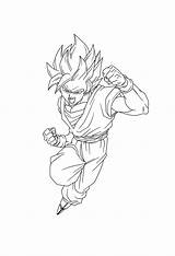 Goku Lineart Ssj Deviantart sketch template