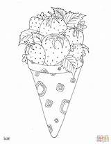 Cream Ice Coloring Strawberry Pages Drawing Printable Paper Desserts Getdrawings Categories sketch template