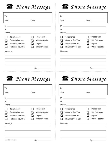 images   printable phone message sheets printable phone