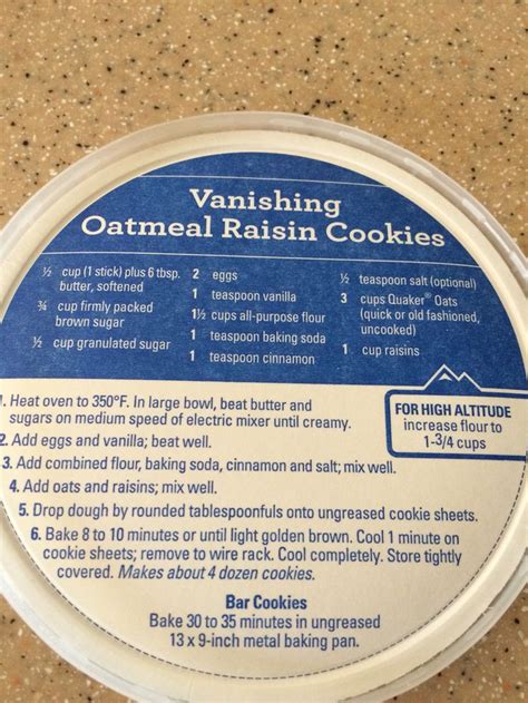quaker oats recipe  oatmeal raisin cookies food recipe