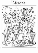 Wizard Coloring Book Template Templates sketch template