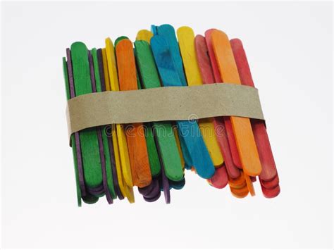 colored popsicle sticks stock image image  green popsicle