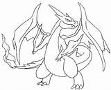 Charizard Coloring Mega Pages Pokemon Template sketch template