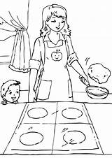 Coloring Pages Frying Pan sketch template
