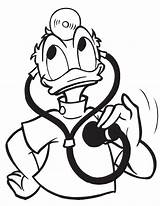Coloring Pages Doctor Disney Duck Donald Kids Cliparts Clipart Printable Gif Library Cartoon Sheets Popular sketch template