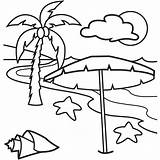 Coloring Beach Pages Printable Popular sketch template