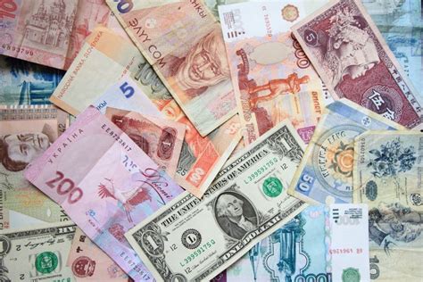 munten van verschillende landen stock afbeelding image  roebels