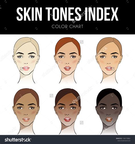 skin color index infographic vector beautiful stock vector royalty