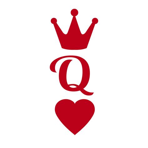 queen  hearts svg crown svg queen svg playing cards eps png dxf